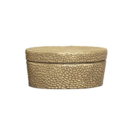 ELK HOME Oval Pebble Box, Small Brass H0807-10657